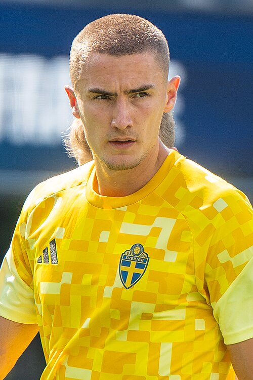 Gustaf Lagerbielke during France v Sweden at the 2026 FIFA World Cup
