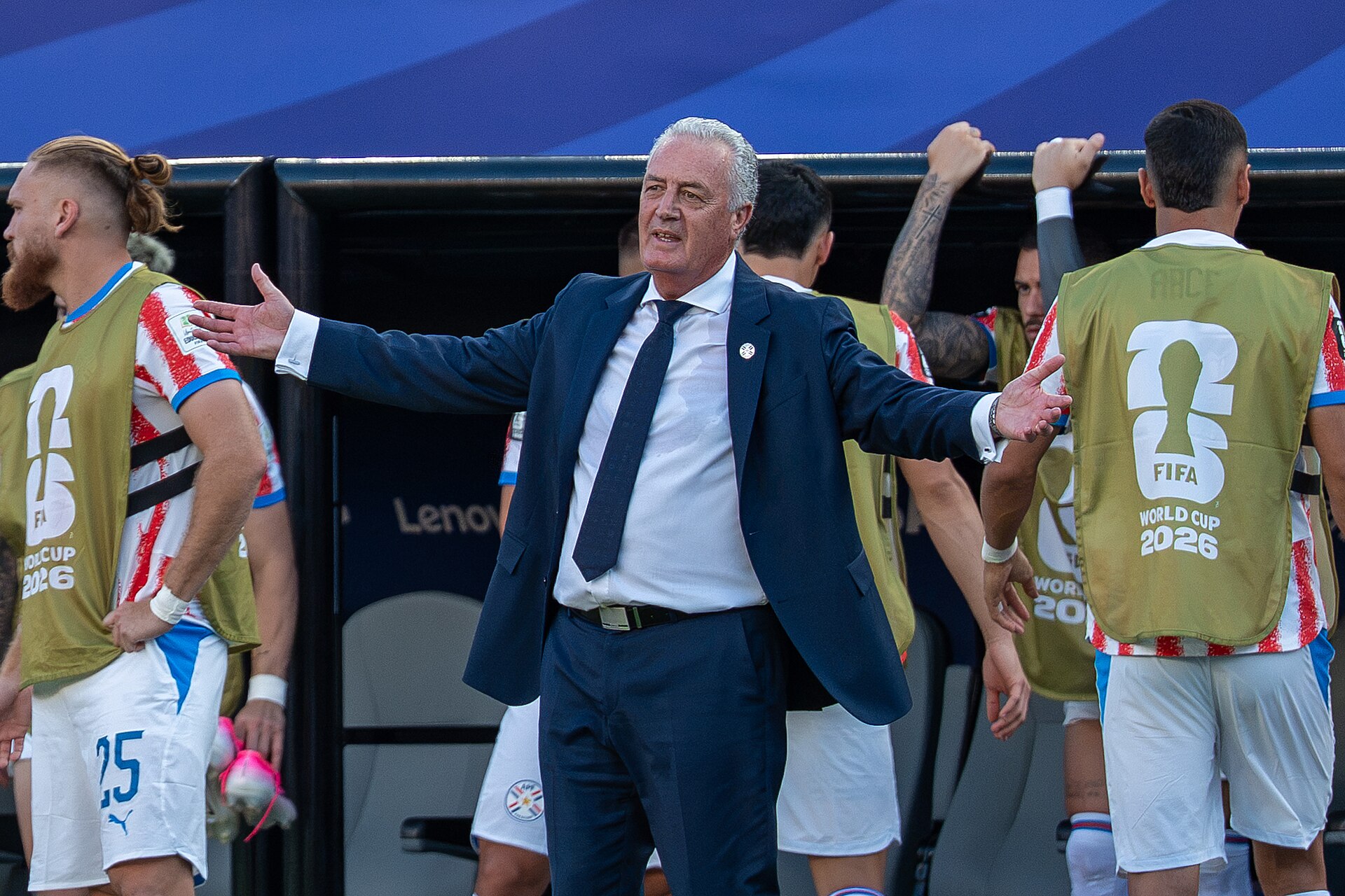 Gustavo Alfaro during France v Paraguay at the 2026 FIFA World Cup