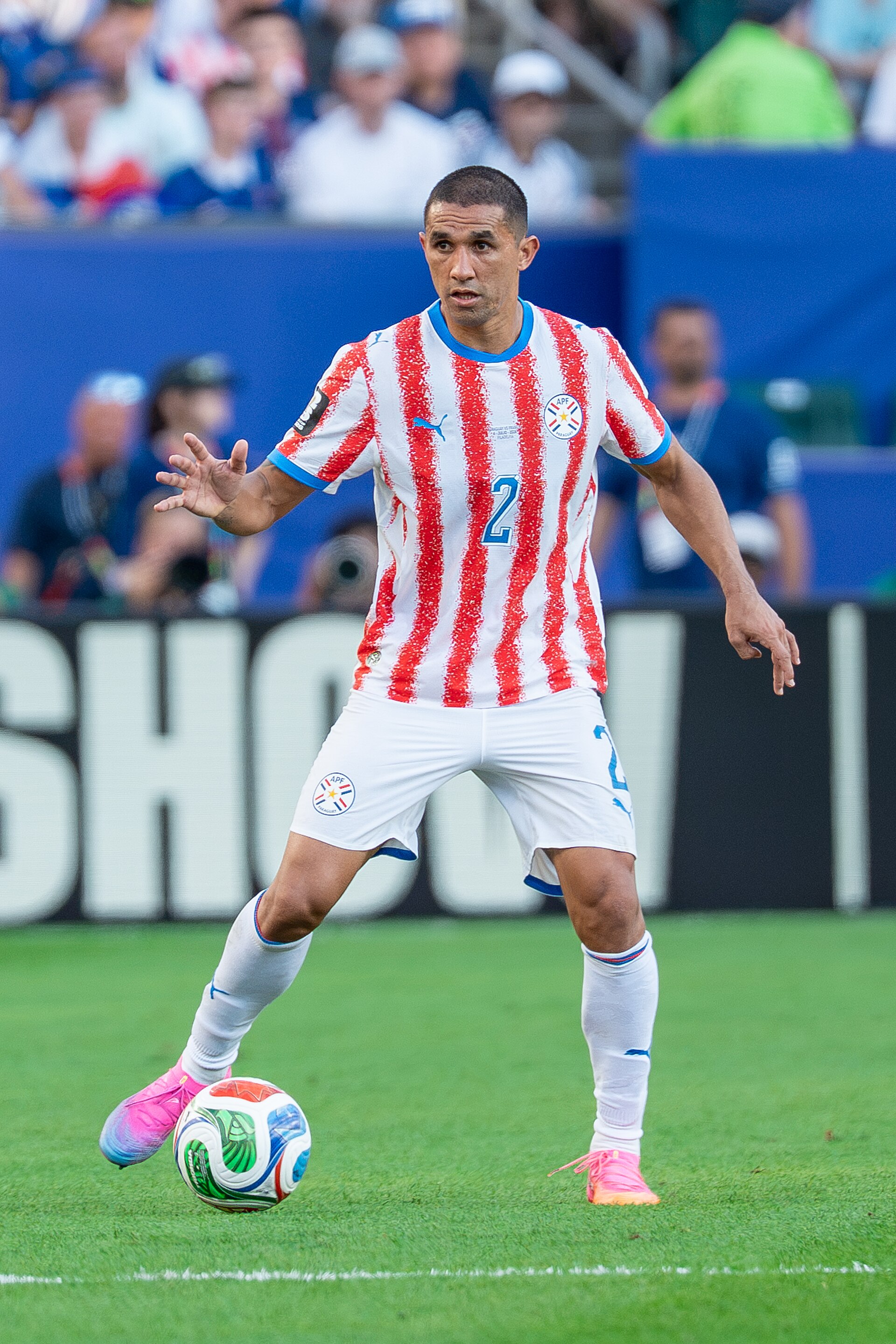 Gustavo Velazquez during France v Paraguay at the 2026 FIFA World Cup