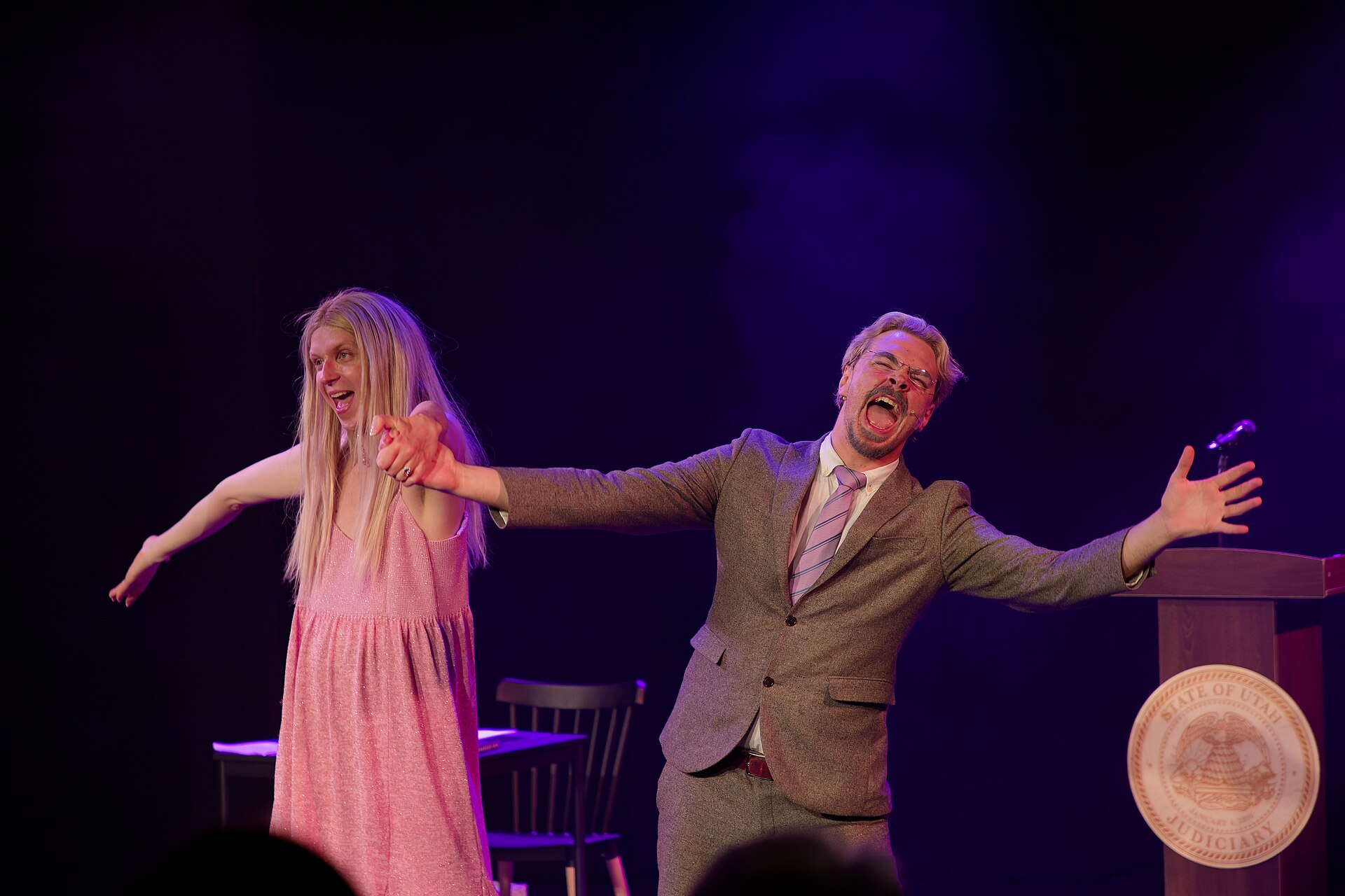 Gwyneth Goes Skiing show, starring Linus Karp and Joseph Martin, at the 2024 Edinburgh Festival Fringe.