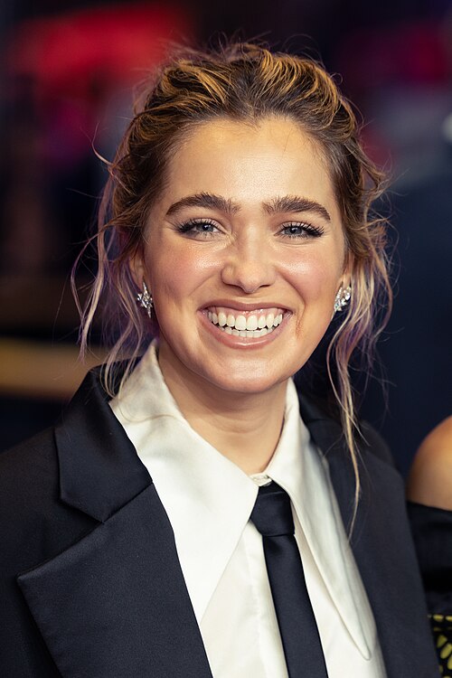Actress Haley Lu Richardson at the premiere of Good Luck, Have Fun, Don't Die at the 2026 Berlin International Film Festival