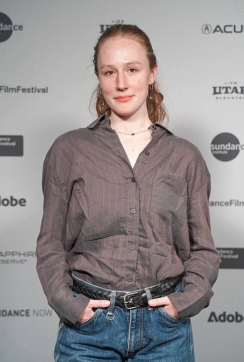 Hannah Schierbeek, producer, during the Radiant Frost premiere at the 2026 Sundance Film Festival