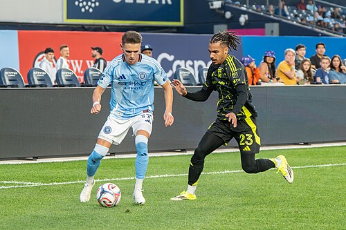 Hannes Wolf Mohamed Farsi during New York City FC vs Columbus Crew on May 10, 2026