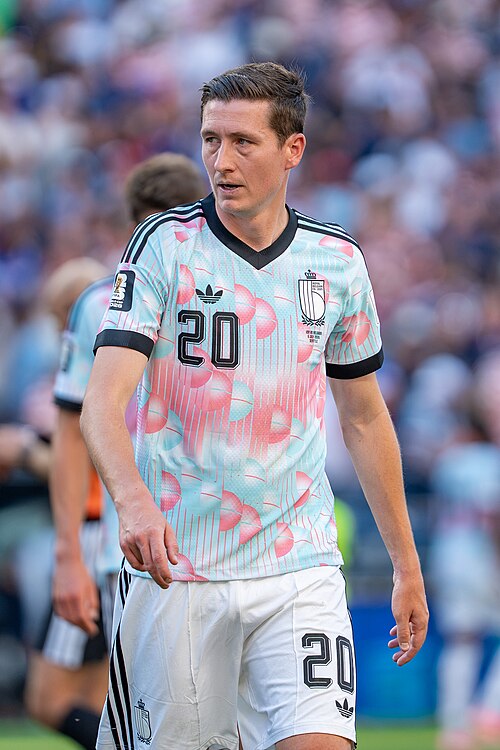 Hans Vanaken during Belgium v United States at the 2026 FIFA World Cup