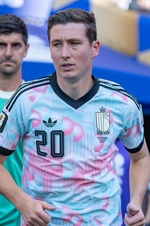 Hans Vanaken during Belgium v United States at the 2026 FIFA World Cup