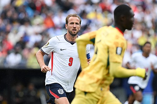 FOXBOROUGH, UNITED STATES - June 23: Harry Kane #9 of England during the FIFA World Cup 2026 Group L match between England and Ghana on June 23, 2026 Boston Stadium , Foxborough, Massachusetts