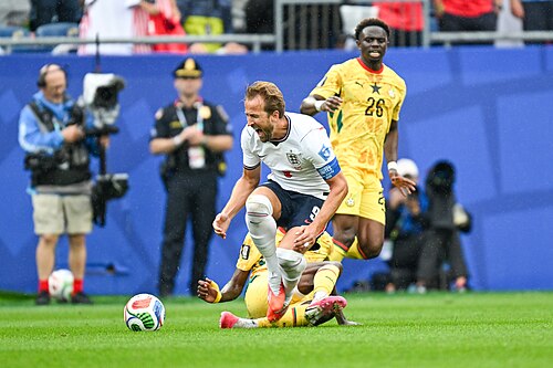 FOXBOROUGH, UNITED STATES - June 23: Harry Kane #9 of Eng;and during the FIFA World Cup 2026 Group L match between England and Ghana on June 23, 2026 Boston Stadium , Foxborough, Massachusetts