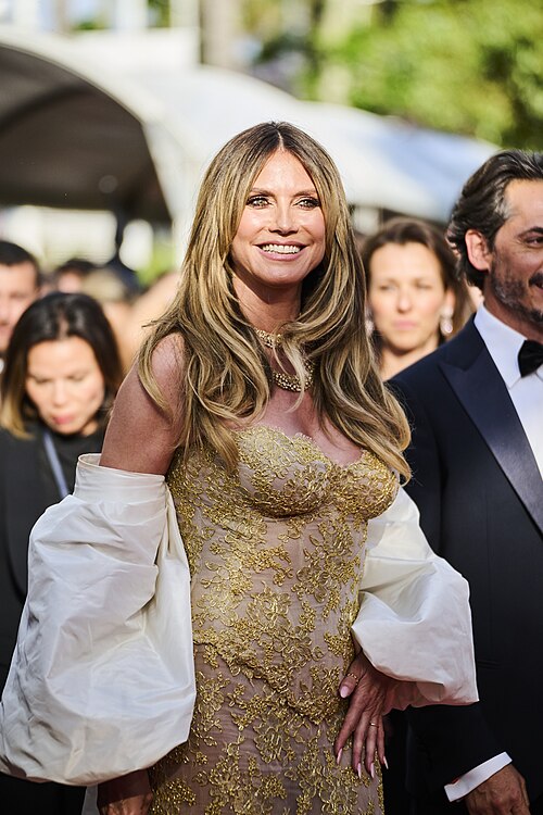 Heidi Klum on the red carpet during the 2026 Cannes Film Festival
