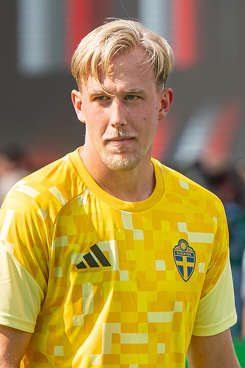 Herman Johansson during France v Sweden at the 2026 FIFA World Cup