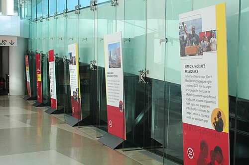 History of The National Urban League posterboards at the 2025 National Urban League Conference.