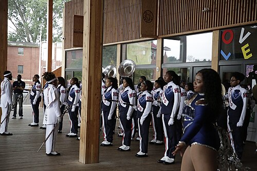 The Howard marching band performing in Washington DC at the CBC ALC54 2026