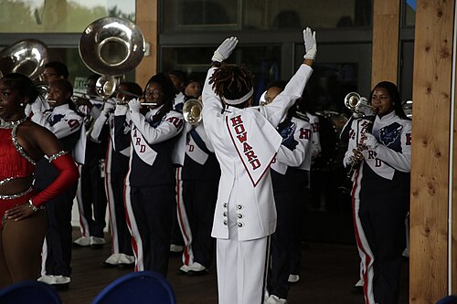 The Howard marching band performing in Washington DC at the CBC ALC54 2026