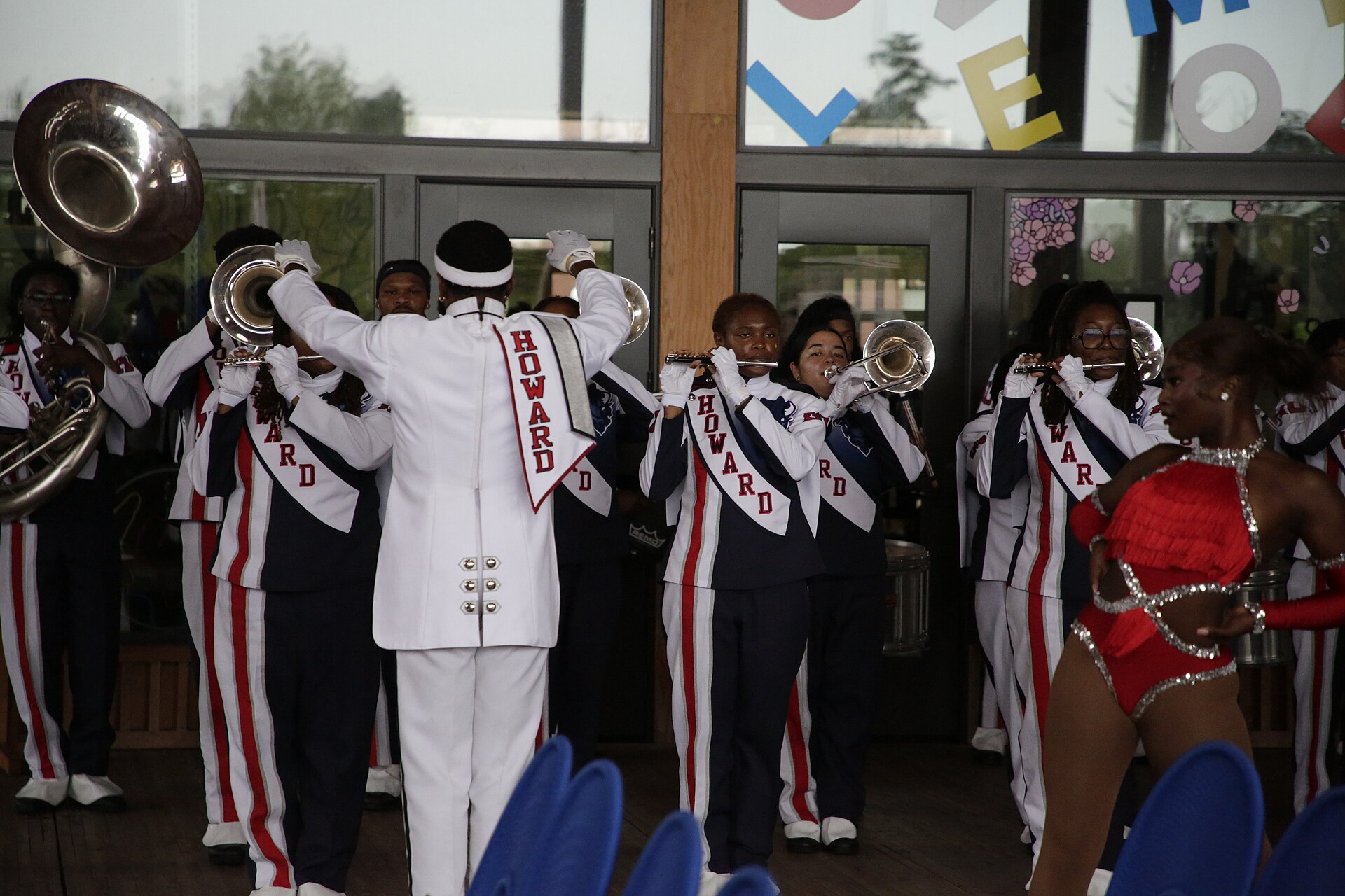 The Howard marching band performing in Washington DC at the CBC ALC54 2026