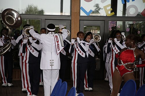 The Howard marching band performing in Washington DC at the CBC ALC54 2026