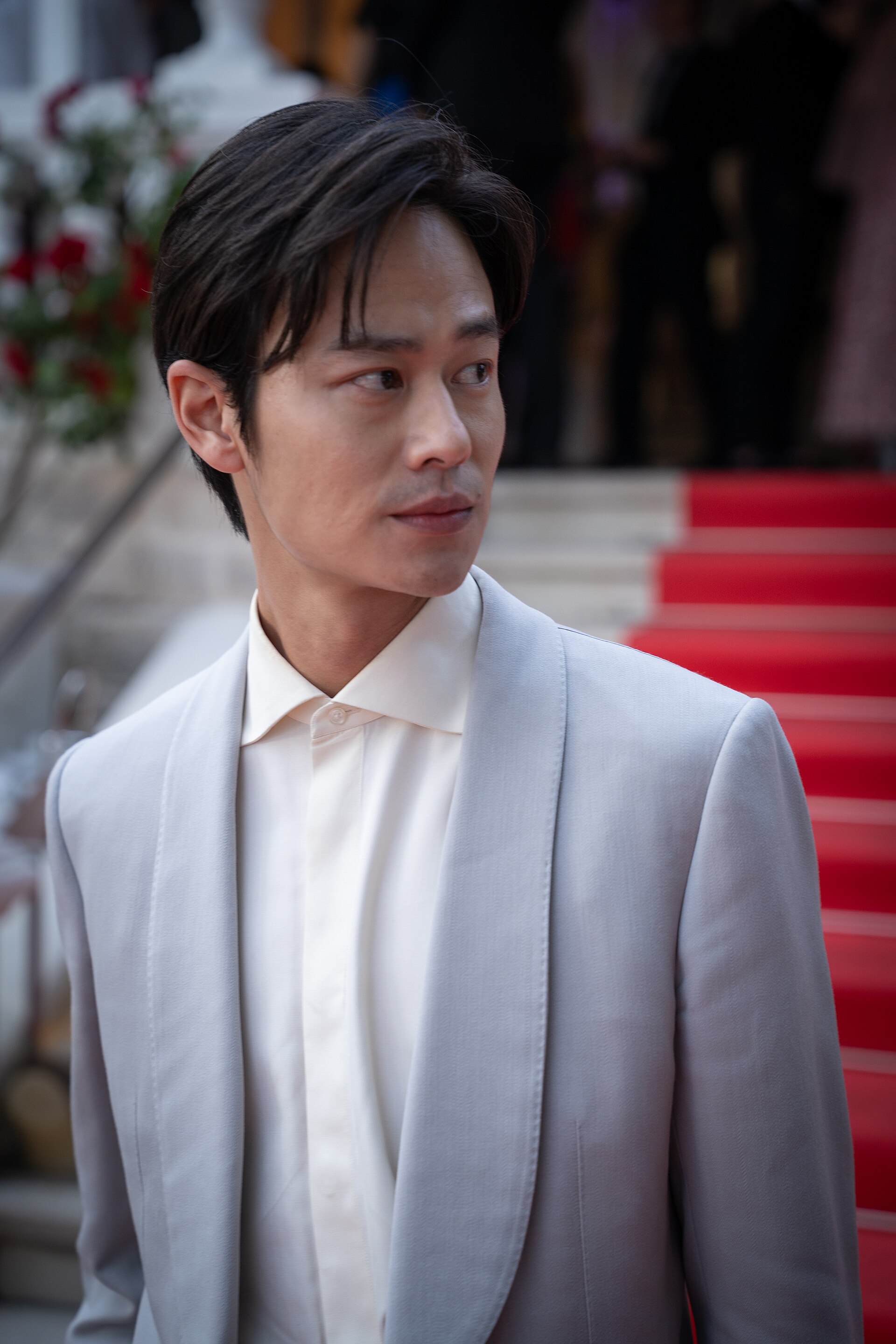 Hsia Tenghung, actor, at a Cannes Film Festival party red carpet in Cannes, France in May 2025.