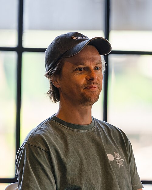 Filmmaker, whitewater paddler, and videographer Hunter Davis after a screening of his short film Home on the James at Dominion Energy Riverrock May 15, 2026