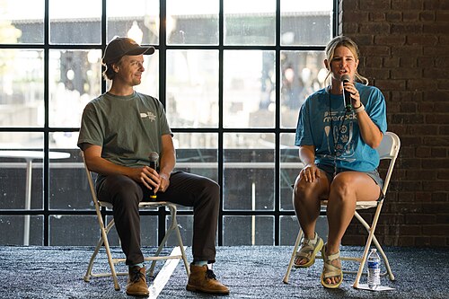 Filmmaker, whitewater paddler, and videographer Hunter Davis after a screening of his short film Home on the James at Dominion Energy Riverrock May 15, 2026