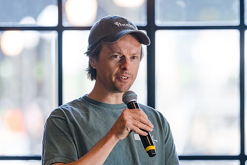 Filmmaker, whitewater paddler, and videographer Hunter Davis after a screening of his short film Home on the James at Dominion Energy Riverrock May 15, 2026