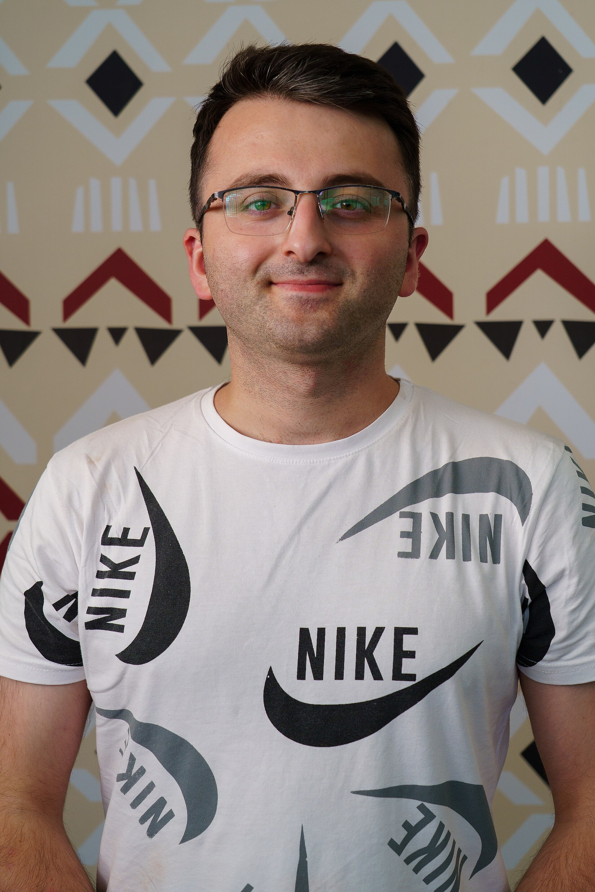 Iakob Makharadze portrait at Wikimania 2025 WikiPortraits Studio