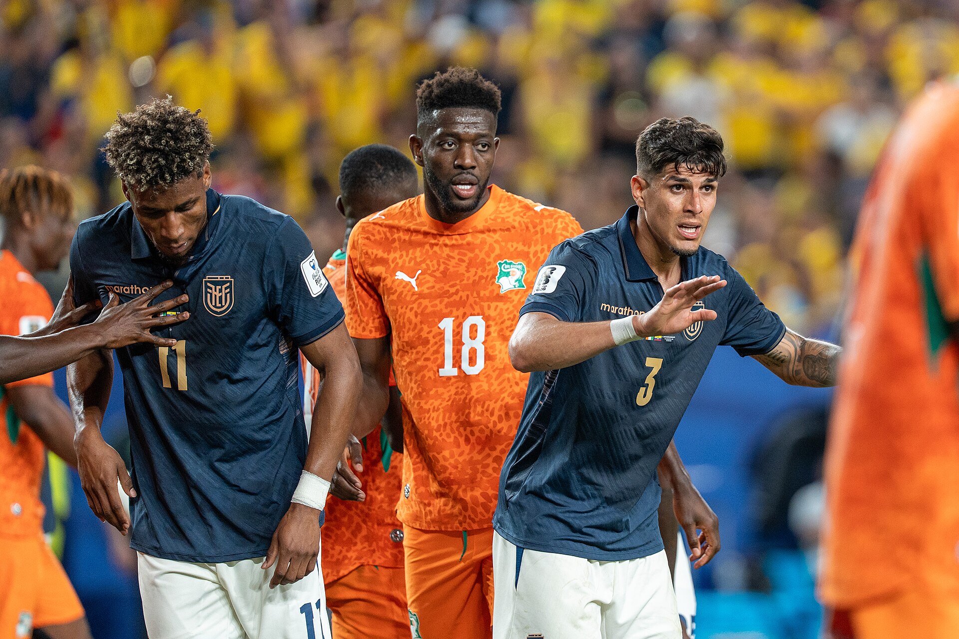 Ibrahim Sangare Piero Hincapie during Côte d'Ivoire v Ecuador on 14 June 2026 at the 2026 FIFA World Cup
