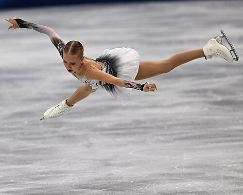MILAN, ITALY - 19 FEBRUARY 2026: Iida KARHUNEN of Finland compete during the Figure Skating Women Single Skating Free Skating at the Olympic Winter Games Milano Cortina 2026 Milano Ice Skating Arena on February 19, 2026 in Milan, Italy
