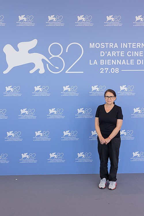 Ildikó Enyedi, director screenwriter, at 82nd Venice International Film Festival in Venice, Italy for the film silent friend.