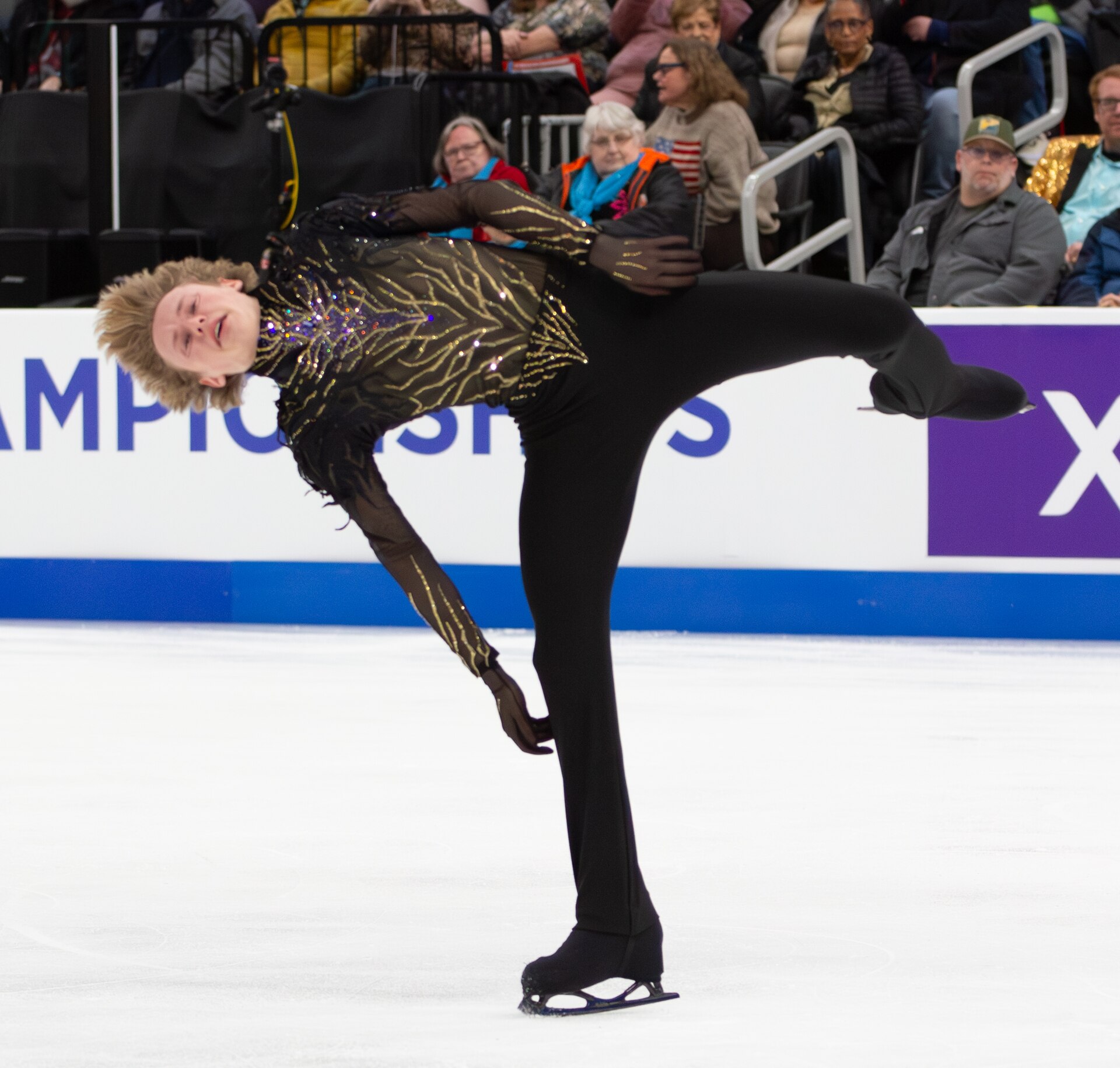 Ilia Malinin performs during the men’s free program at the 2026 U.S. National Championships.