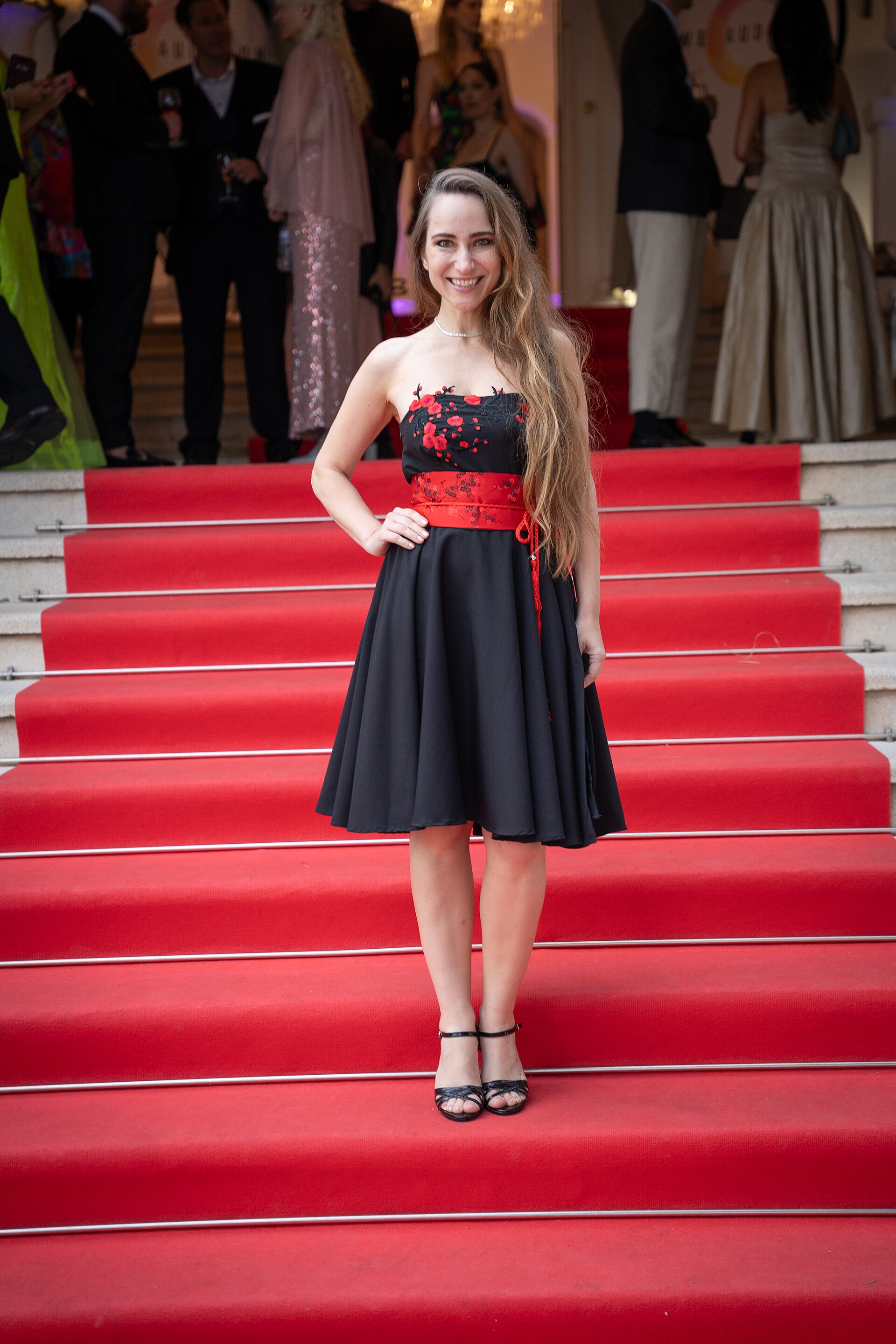 Inessa Kraft, actor, at a Cannes Film Festival party red carpet in Cannes, France in May 2025.