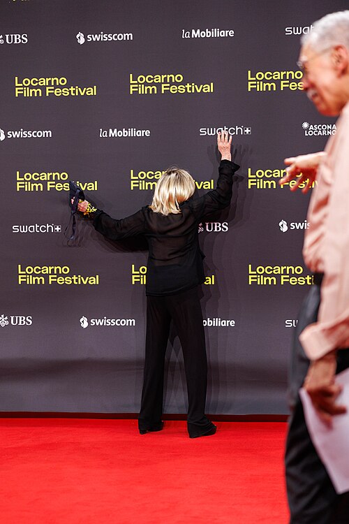 Ingrid Caven attends "Paper Tiger" red carpet during the 79th Locarno Film Festival on August 09, 2026 in Locarno, Switzerland.