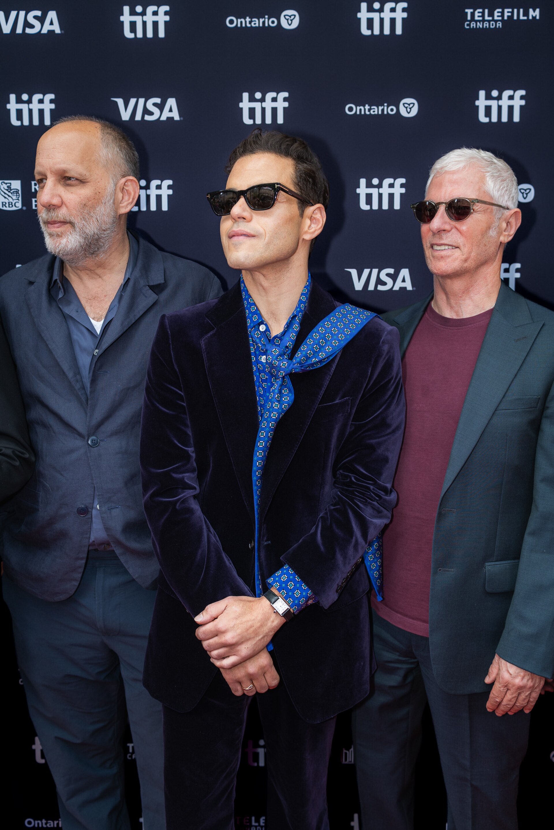 Ira Sachs, Rami Malek, David Siegel attend the premiere of "The Man I Love" during TIFF 2026