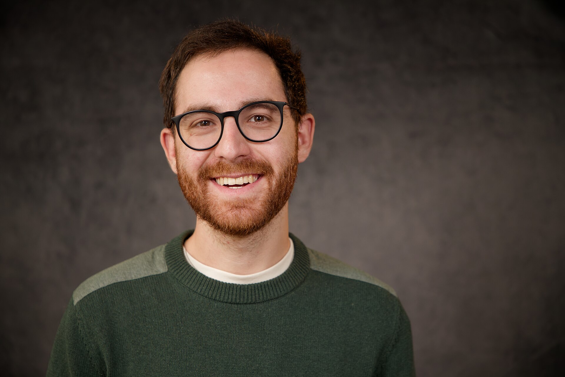 Isaak Popkin, cinematographer, at the WikiPortraits studio at the 2025 Sundance Film Festival.