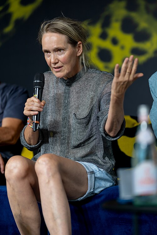 Isabelle Stever at the Q&A for I Rarely Wake Up Dreaming at the 2026 Locarno Film Festival