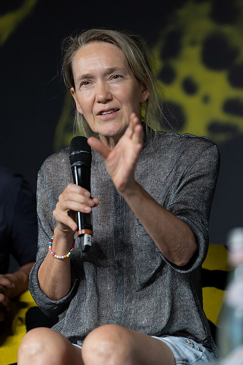 Isabelle Stever at the Q&A for I Rarely Wake Up Dreaming at the 2026 Locarno Film Festival