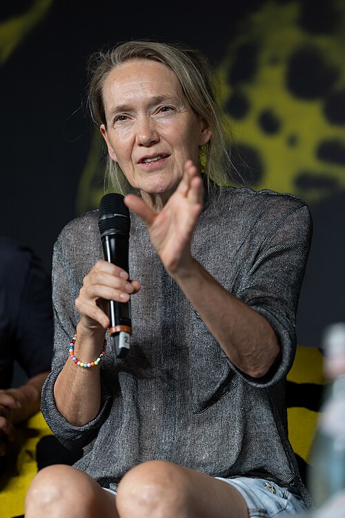 Isabelle Stever at the Q&A for I Rarely Wake Up Dreaming at the 2026 Locarno Film Festival