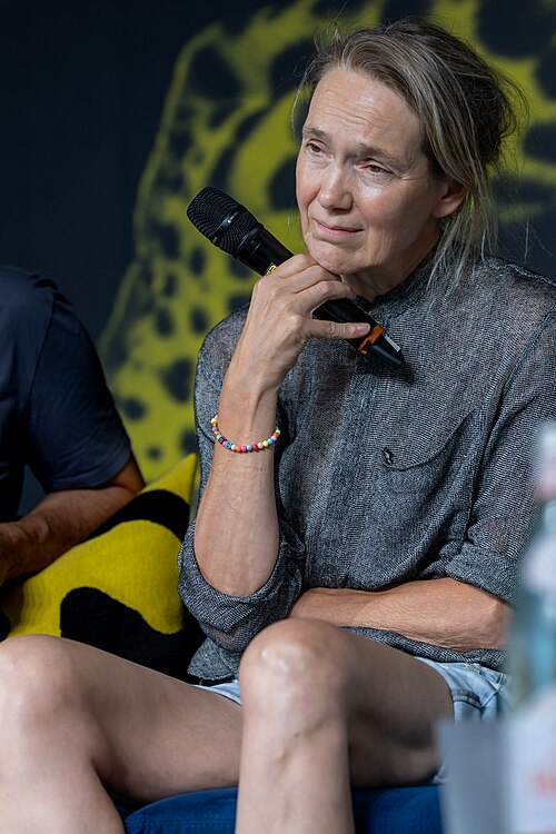 Isabelle Stever at the Q&A for I Rarely Wake Up Dreaming at the 2026 Locarno Film Festival