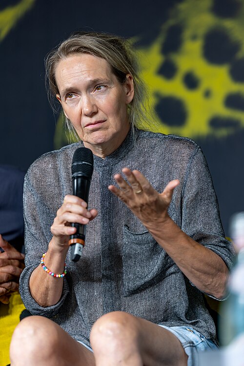 Isabelle Stever at the Q&A for I Rarely Wake Up Dreaming at the 2026 Locarno Film Festival