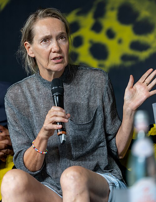 Isabelle Stever at the Q&A for I Rarely Wake Up Dreaming at the 2026 Locarno Film Festival