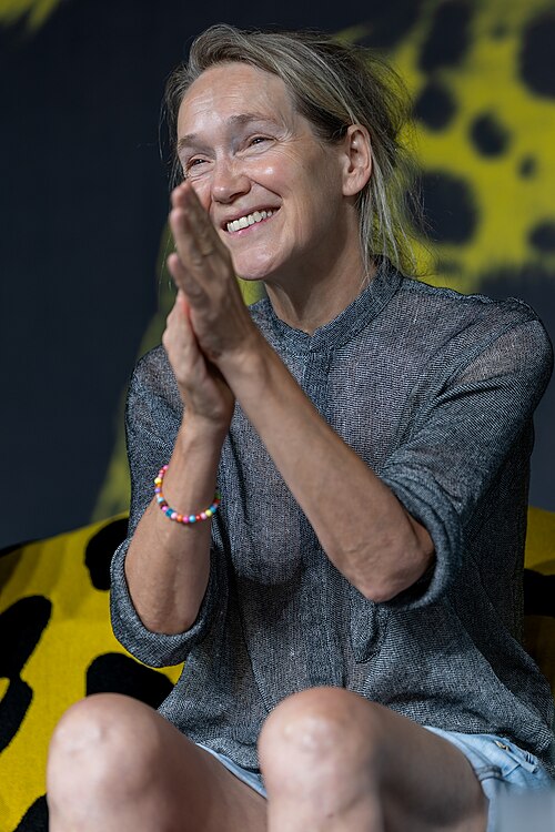Isabelle Stever at the Q&A for I Rarely Wake Up Dreaming at the 2026 Locarno Film Festival