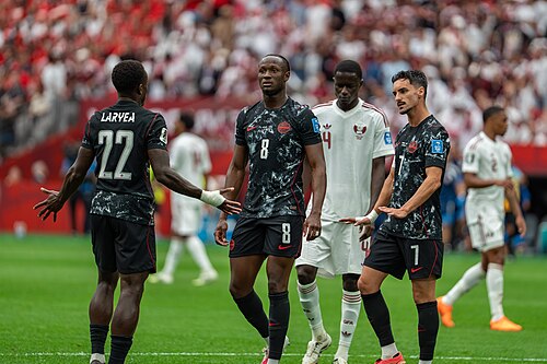 Ismaël Kone during Canada v Qatar on 18 June 2026 at the 2026 FIFA World Cup