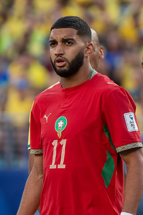 Ismael Saibari during Brazil v Morocco on 13 June 2026 at the 2026 FIFA World Cup at NY/NJ Stadium in East Rutherford, NJ