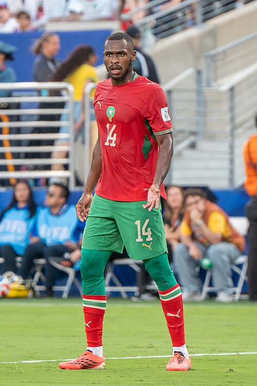 Issa Diop during Brazil v Morocco on 13 June 2026 at the 2026 FIFA World Cup at NY/NJ Stadium in East Rutherford, NJ
