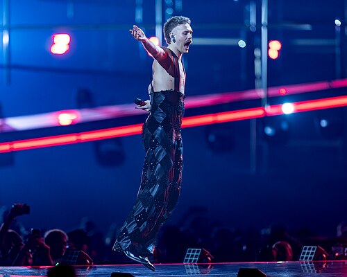 JONAS LOVV performing  YA YA YA, representing Norway in the 2nd Semi Final of the 2026 Eurovision Song Contest in Vienna
