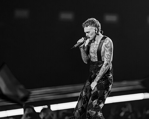 JONAS LOVV performing  YA YA YA, representing Norway in the 2nd Semi Final of the 2026 Eurovision Song Contest in Vienna