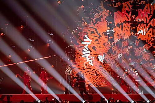 JONAS LOVV performing  YA YA YA, representing Norway in the 2nd Semi Final of the 2026 Eurovision Song Contest in Vienna