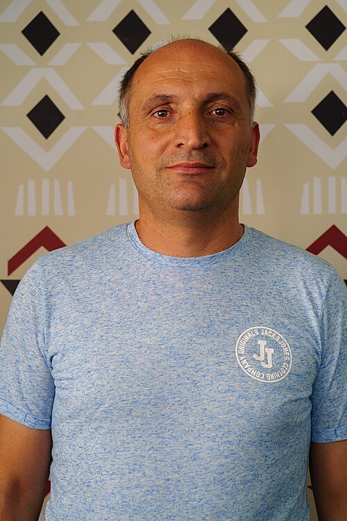 Jaba Labadze portrait at Wikimania 2025 WikiPortraits Studio