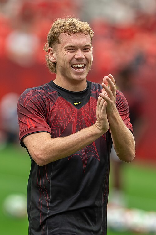 Jacob Shaffelburg during Canada v Qatar on 18 June 2026 at the 2026 FIFA World Cup