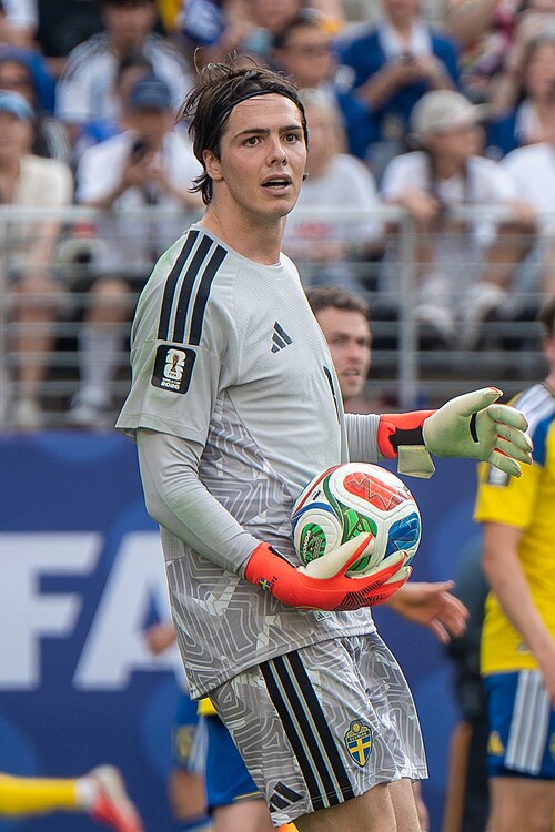 Jacob Widell Zetterstrom during France v Sweden at the 2026 FIFA World Cup