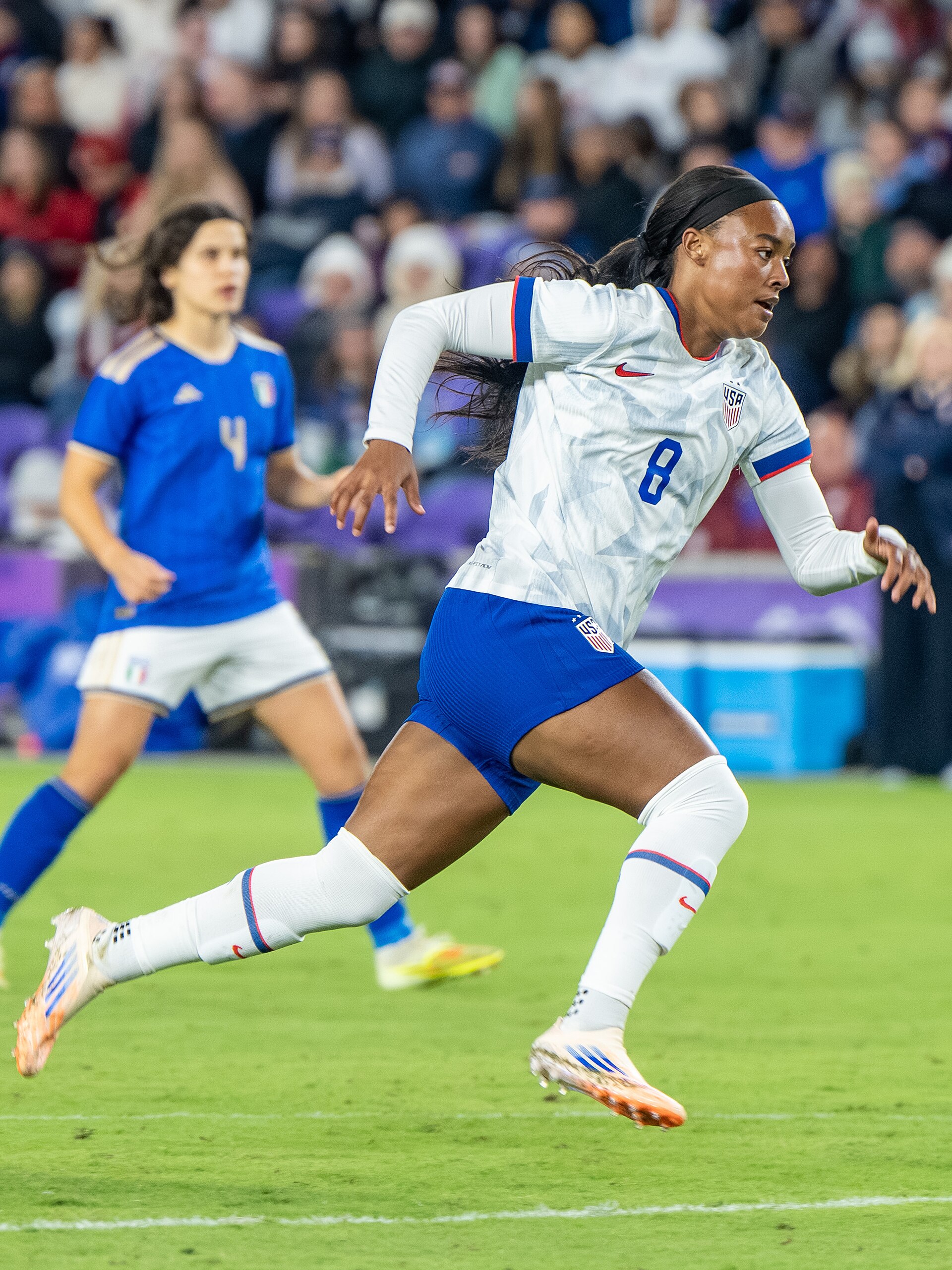 Jaedyn Shaw during United States Women's Soccer Team vs Italy Women's National Football Team on November 28 2025