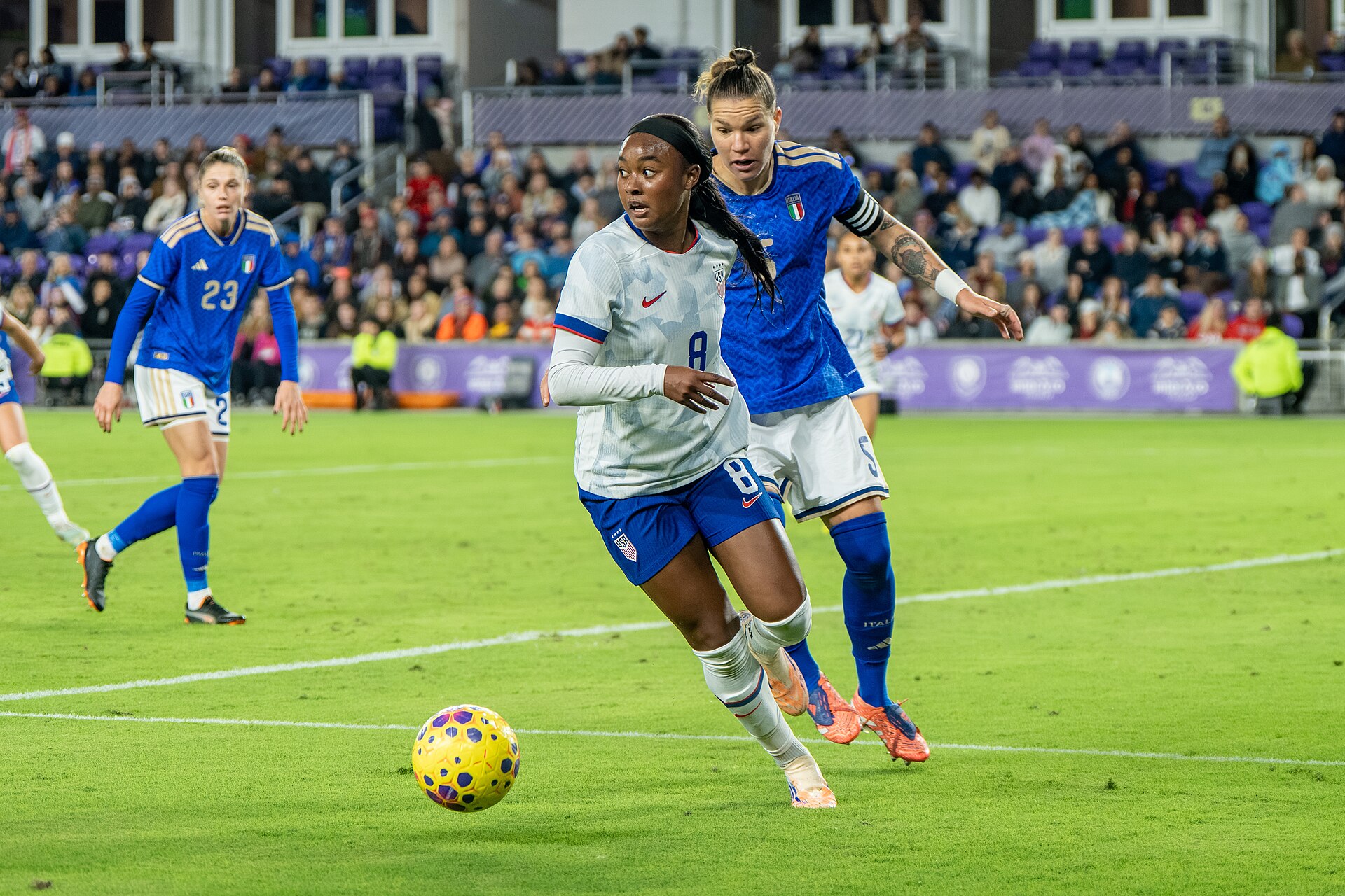 Jaedyn Shaw during United States Women's Soccer Team vs Italy Women's National Football Team on November 28 2025