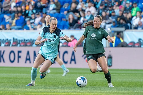 Jaelin Howell Katie O'Kane during Gotham FC v Racing Louisville on May 3, 2026